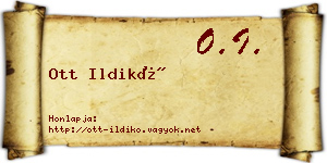 Ott Ildikó névjegykártya